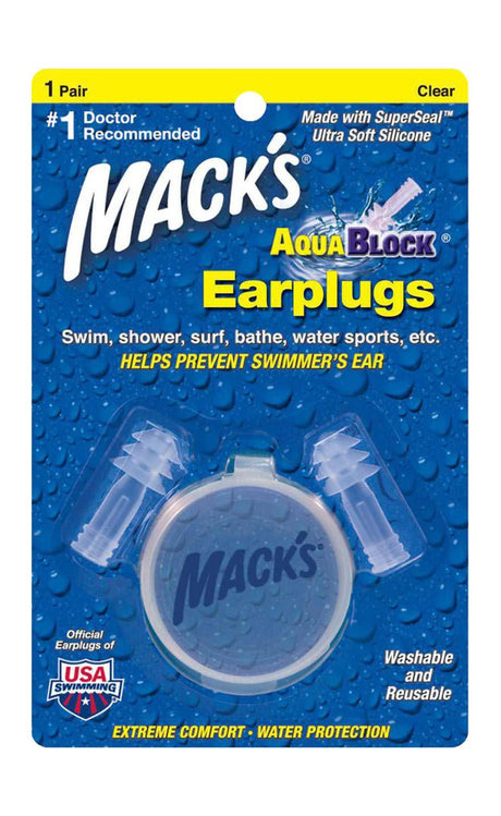 Tapones para los oídos Aquablock Surf#Mack's Earplugs