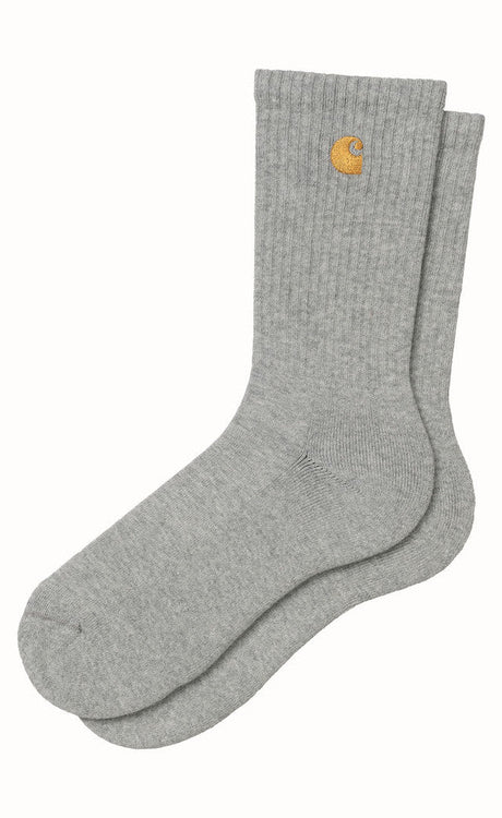 Carhartt Calcetines Chase Gris Heather/Oro#Calcetines Carhartt