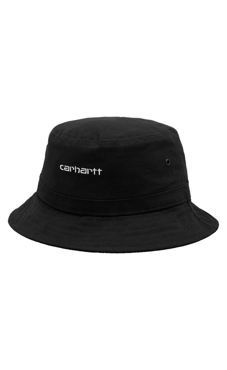 Carhartt Script Bucket Hat Negro/Blanco Chapeaux NEGRO/BLANCO