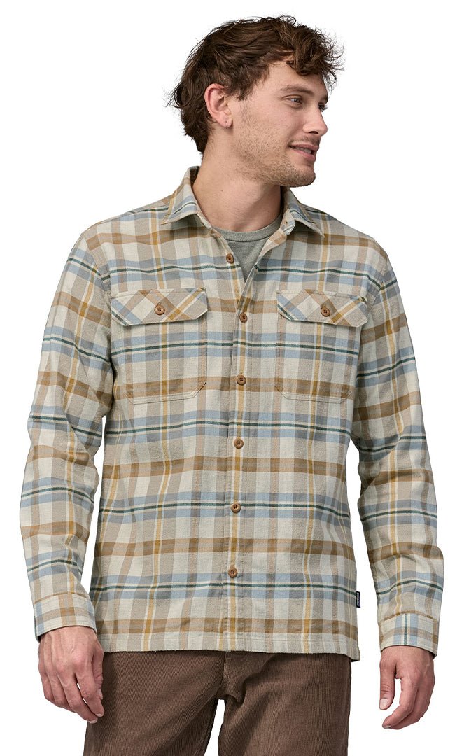 Camisa de manga larga de algodón orgánico Fjord Flannel para hombre#Camisas Patagonia