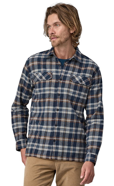 Camisa de manga larga para hombre de franela Fjord de algodón orgánico#Patagonia Shirts