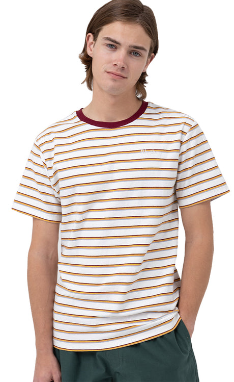 Rhythm Camiseta Everyday Stripe Natural S/s Homme NATURAL