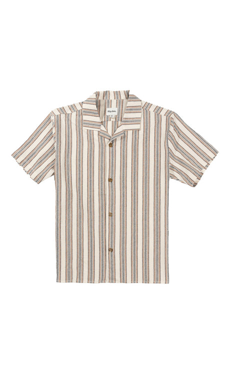 Rhythm Camisa de hombre Vacation Stripe Natural S/s NATURAL