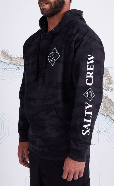 Salty Crew Tippet Camo Black Camo Sudadera con capucha para hombre BLACK CAMO