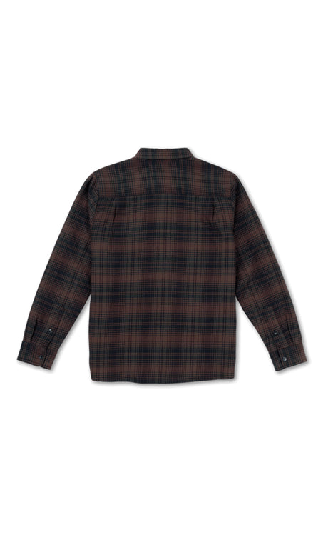 Volcom Overstoned Flannel Caoba Camisa L/S Hombre CAOBA
